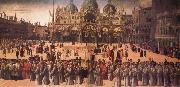Gentile Bellini Procession in St Mark's Square oil painting